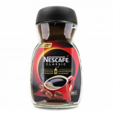 NESCAFE Classic 95 г, натуральный растворимый с добавлением натурального жареного молотого кофе, стекло